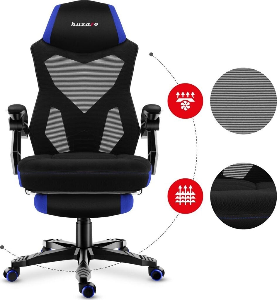 Žaidimų kėdė Huzaro Combat 3.0 Blue, mėlyna цена и информация | Biuro kėdės | pigu.lt