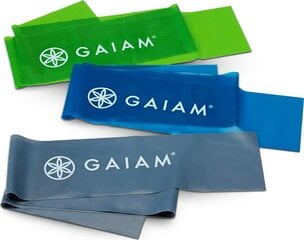 Набор Gaiam Flex 59180, 3 шт. цена и информация | Фитнес-резинки, гимнастические кольца | pigu.lt
