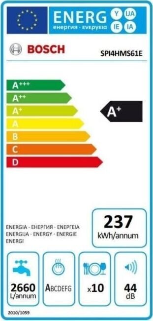 Bosch SPI4HMS61E kaina ir informacija | Indaplovės | pigu.lt