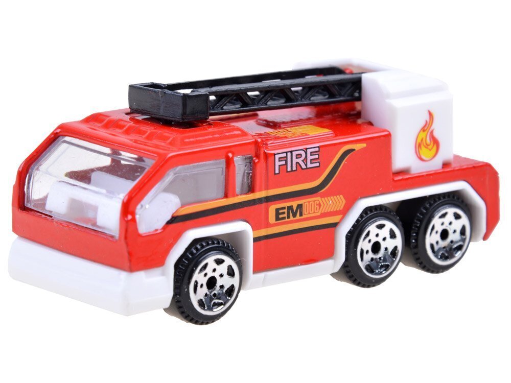 Metalinių ugniagesių gelbėtojų mašinėlių rinkinys Die Cast, 6 vnt. kaina ir informacija | Žaislai berniukams | pigu.lt