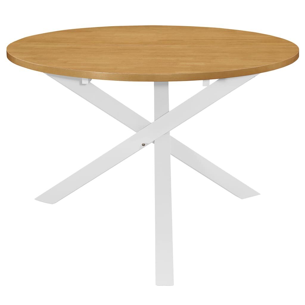 Valgomojo stalas, 120x75cm, baltas цена и информация | Virtuvės ir valgomojo stalai, staliukai | pigu.lt