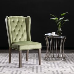 Valgomojo kėdė, šviesiai žalios spalvos, aksomas цена и информация | Стулья для кухни и столовой | pigu.lt