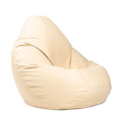Кресло-мешок XXL SMART из искусственной кожи - бежевый цена и информация | Кресла-мешки и пуфы | pigu.lt