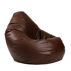 Кресло-мешок XXL SMART из искусственной кожи - коричневый цена и информация | Кресла-мешки и пуфы | pigu.lt