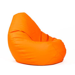 Кресло-мешок XXL SMART из искусственной кожи - оранжевый цена и информация | Кресла-мешки и пуфы | pigu.lt