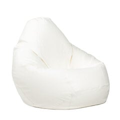 Кресло-мешок XL SMART из искусственной кожи - белый цена и информация | Кресла-мешки и пуфы | pigu.lt
