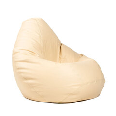 Кресло-мешок XL SMART из искусственной кожи - бежевый цена и информация | Кресла-мешки и пуфы | pigu.lt