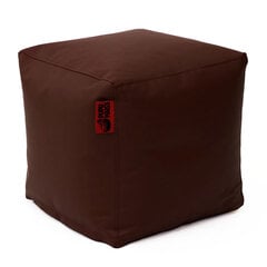 Пуф CUBE SMART из искусственной кожи - коричневый (40х40х40 см) цена и информация | Кресла-мешки и пуфы | pigu.lt