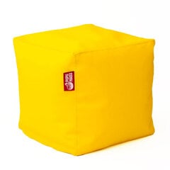 Пуф CUBE SMART из искусственной кожи - желтый (40х40х40 см) цена и информация | Кресла-мешки и пуфы | pigu.lt