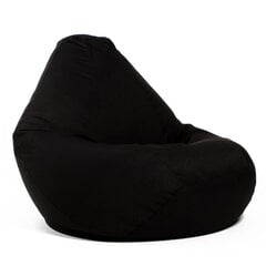 Кресло-мешок XXL COZY из мебельной ткани - черный цена и информация | Кресла-мешки и пуфы | pigu.lt