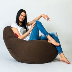 Кресло-мешок XL COZY из мебельной ткани - коричневый цена и информация | Кресла-мешки и пуфы | pigu.lt