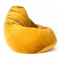 Кресло-мешок XL TREND из велюровой ткани - желтый цена и информация | Кресла-мешки и пуфы | pigu.lt