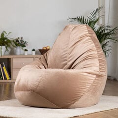 Кресло-мешок XL TREND из велюровой ткани - бежевый цена и информация | Кресла-мешки и пуфы | pigu.lt