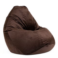 Кресло-мешок XL TREND из велюровой ткани - коричневый цена и информация | Кресла-мешки и пуфы | pigu.lt