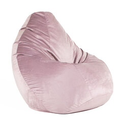 Кресло-мешок XL TREND из велюровой ткани - розовый цена и информация | Кресла-мешки и пуфы | pigu.lt
