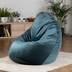 Кресло-мешок XL TREND из велюровой ткани - бирюзовый цена и информация | Кресла-мешки и пуфы | pigu.lt