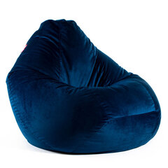 Кресло-мешок XXL TREND из велюровой ткани - синий цена и информация | Кресла-мешки и пуфы | pigu.lt