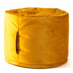 Пуф POP TREND из велюровой ткани - желтый (35х45 см) цена и информация | Кресла-мешки и пуфы | pigu.lt