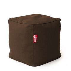 Пуф CUBE COZY из искусственной кожи - коричневый (35х45 см) цена и информация | Кресла-мешки и пуфы | pigu.lt