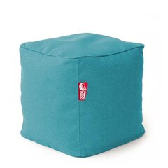 Пуф CUBE COZY из искусственной кожи - бирюзовый (35х45 см) цена и информация | Кресла-мешки и пуфы | pigu.lt