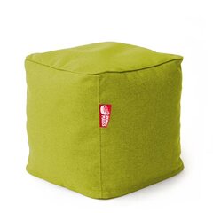 Пуф CUBE COZY из искусственной кожи - зеленый (35х45 см) цена и информация | Кресла-мешки и пуфы | pigu.lt