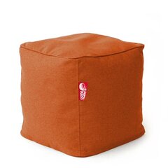Пуф CUBE COZY из искусственной кожи - оранжевый (35х45 см) цена и информация | Кресла-мешки и пуфы | pigu.lt
