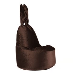 Кресло-мешок BUNNY TREND для детей из велюровой ткани - коричневый цена и информация | Кресла-мешки и пуфы | pigu.lt
