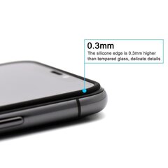Защитное стекло SILICONE EDGE для iPhone X/XS/11 PRO GREEN цена и информация | Защитные пленки для телефонов | pigu.lt
