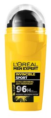 Rutulinis dezodorantas antiperspirantas vyrams L'Oreal Men Expert Invincible Sport 50 ml kaina ir informacija | Dezodorantai | pigu.lt