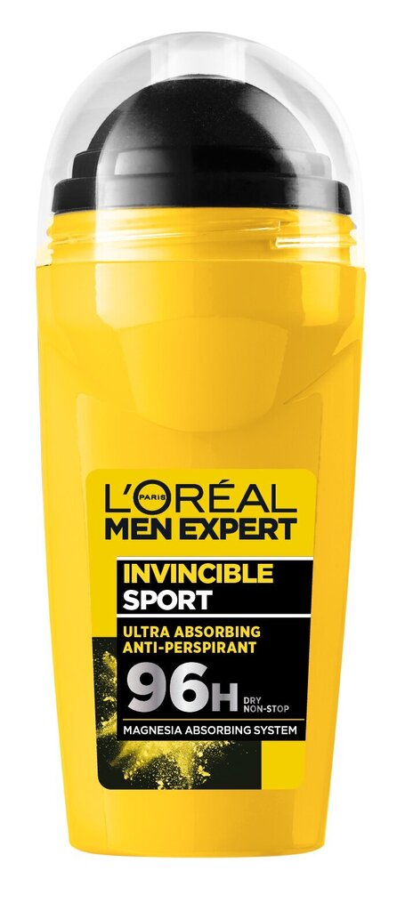 Rutulinis dezodorantas antiperspirantas vyrams L'Oreal Men Expert Invincible Sport 50 ml цена и информация | Dezodorantai | pigu.lt