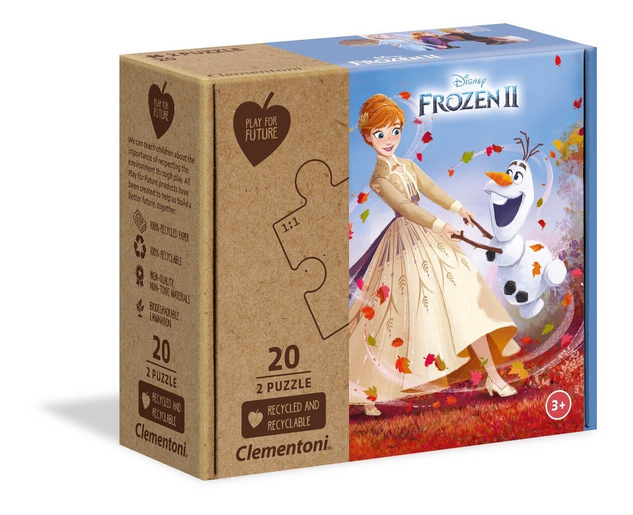 Dėlionių rinkinys Clementoni Play For Future Ledo šalis 2 (Frozen 2), 2 x 20 d. цена и информация | Dėlionės (puzzle) | pigu.lt