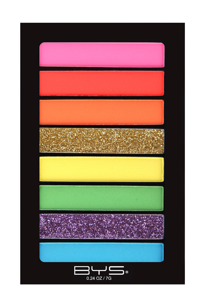 BYS Akių šešėliai Horizontal Lets Party 8 spalvos kaina ir informacija | Akių šešėliai, pieštukai, blakstienų tušai, serumai | pigu.lt