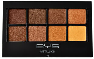 Тени для век BYS METALLICS BROWNS, 8 шт. цена и информация | Тушь, средства для роста ресниц, тени для век, карандаши для глаз | pigu.lt