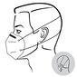 Respiratorius FFP2 (25vnt.) kaina ir informacija | Galvos apsauga | pigu.lt