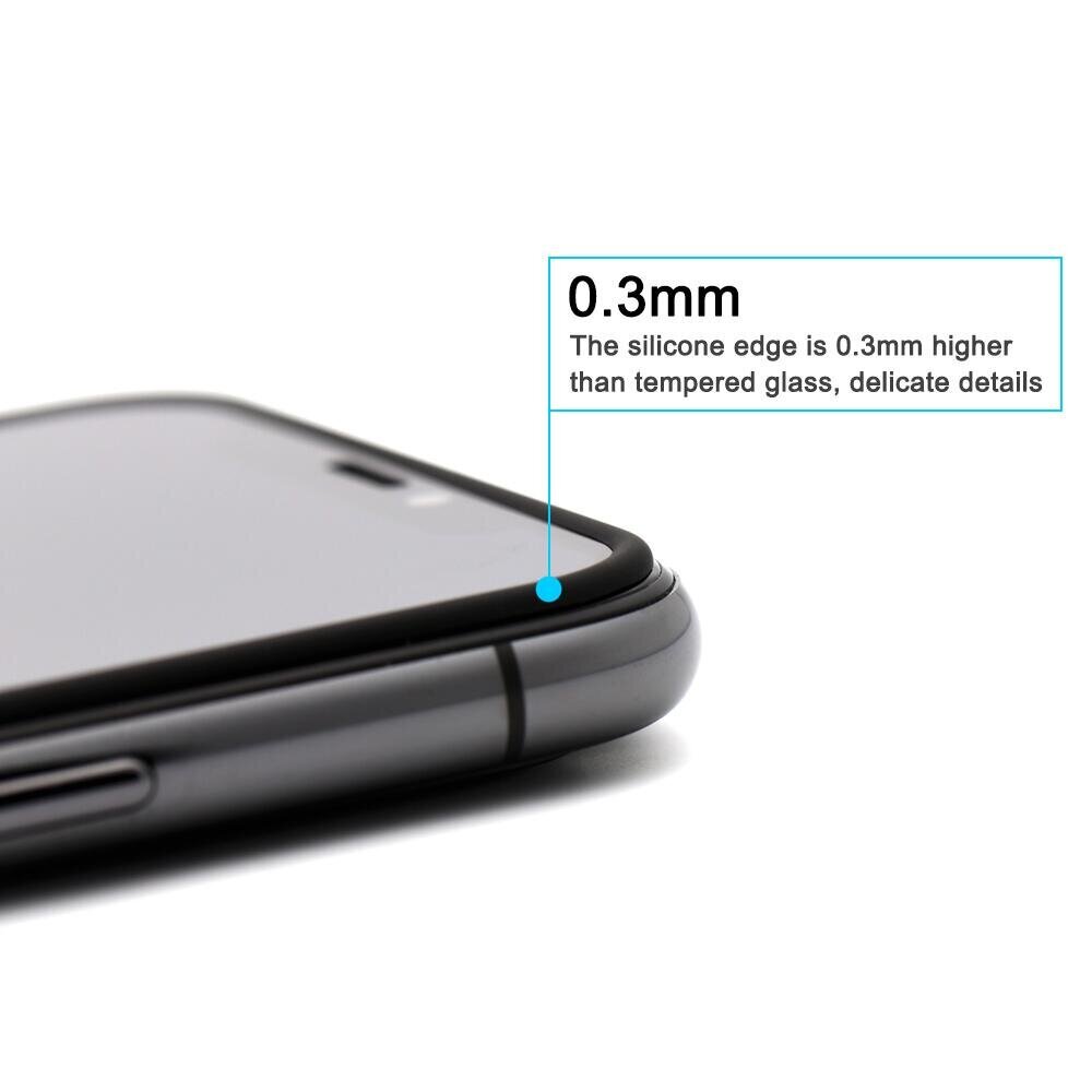 Grūdinto stiklo ekrano apsauga SILICONE EDGE iPhone 7PLUS/8PLUS PINK FULL GLUE, FULL COVER, SOUNDBERRY. цена и информация | Apsauginės plėvelės telefonams | pigu.lt