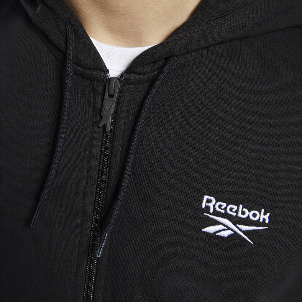 Džemperis vyrams Reebok Cl F Vector Fullzip, juodas kaina ir informacija | Vyriški džemperiai | pigu.lt