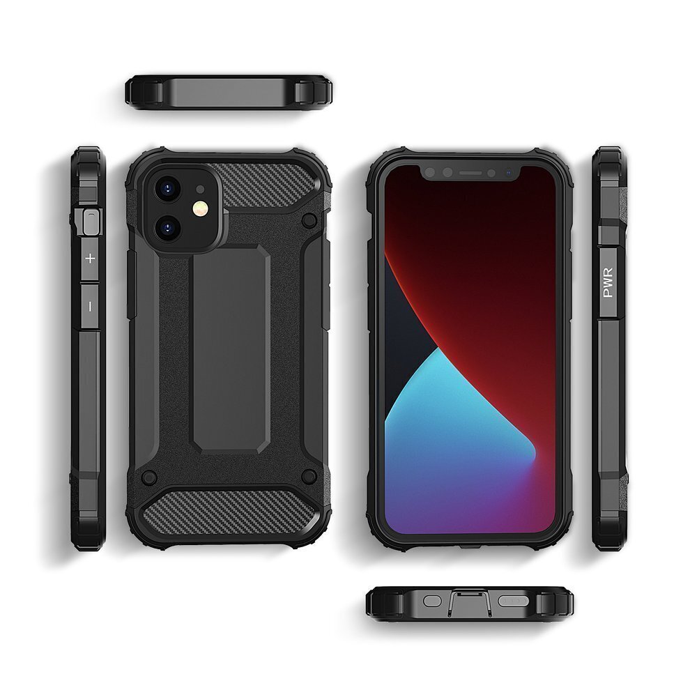 Hybrid Armor dėklas skirtas Apple iPhone 12 Pro Max, Black kaina ir informacija | Telefono dėklai | pigu.lt