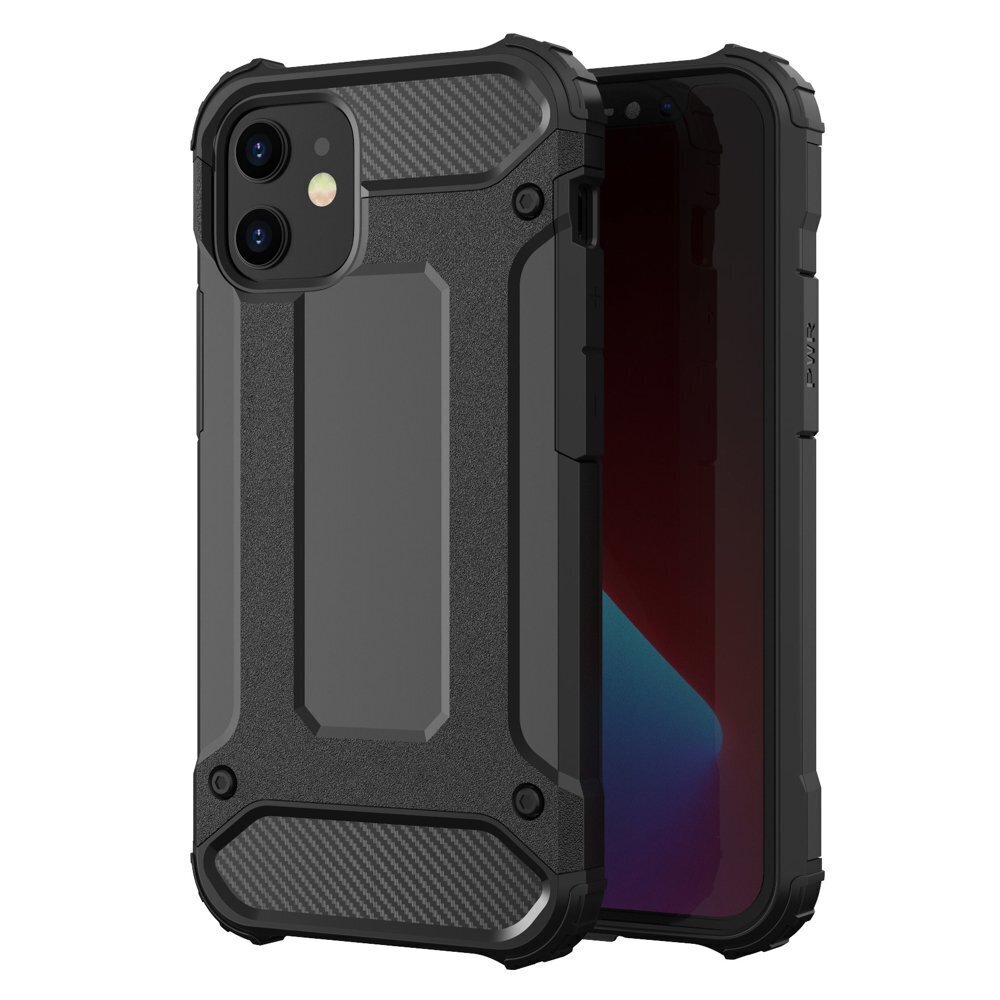 Hybrid Armor dėklas skirtas Apple iPhone 12 Pro Max, Black kaina ir informacija | Telefono dėklai | pigu.lt