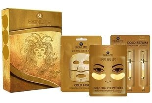 Veido kaukių rinkinys Skinlite Magic Gold, 3 vnt. kaina ir informacija | Veido kaukės, paakių kaukės | pigu.lt