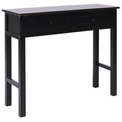 Konsolinis staliukas, 90x30x77 cm, juodas цена и информация | Журнальные столы | pigu.lt