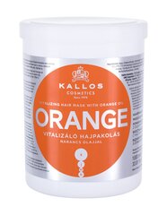 Plaukų kaukė Kallos Cosmetics Orange, 1000 ml kaina ir informacija | Priemonės plaukų stiprinimui | pigu.lt