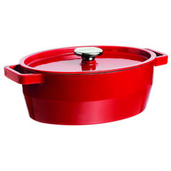 Pyrex SLOWCOOK ketaus puodas 29cm. 3,8l ovalus raudonas kaina ir informacija | Pyrex Virtuvės, buities, apyvokos prekės | pigu.lt