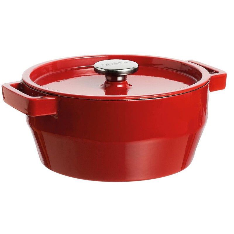 Pyrex SLOWCOOK ketaus puodas 28cm, 6,3l raudonas цена и информация | Puodai, greitpuodžiai | pigu.lt