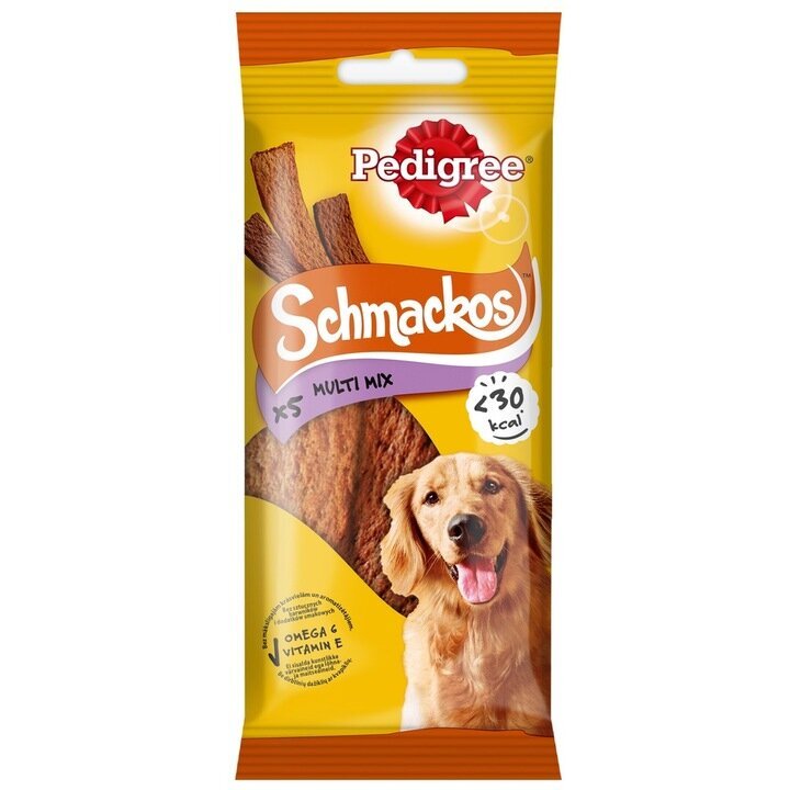 Pedigree Schmackos Multi Mix suaugusiems šunims su mėsa, 30x36 g kaina ir informacija | Skanėstai šunims | pigu.lt