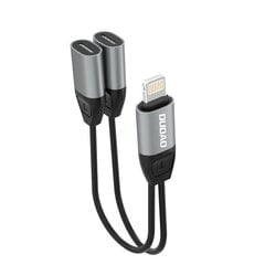 Adapteris Dudao Headphone Adapter Lightning to 2x Lightning Adapter kaina ir informacija | Adapteriai, USB šakotuvai | pigu.lt