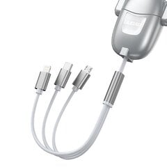 Dudao 3in1 USB cable - micro USB / Lightning / USB Type C 3 A 25 cm - 110 cm grey (L8Pro) цена и информация | Кабели для телефонов | pigu.lt
