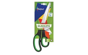 Forpus Scissors, 21cm, rubberised 1110-005 цена и информация | Канцелярские товары | pigu.lt