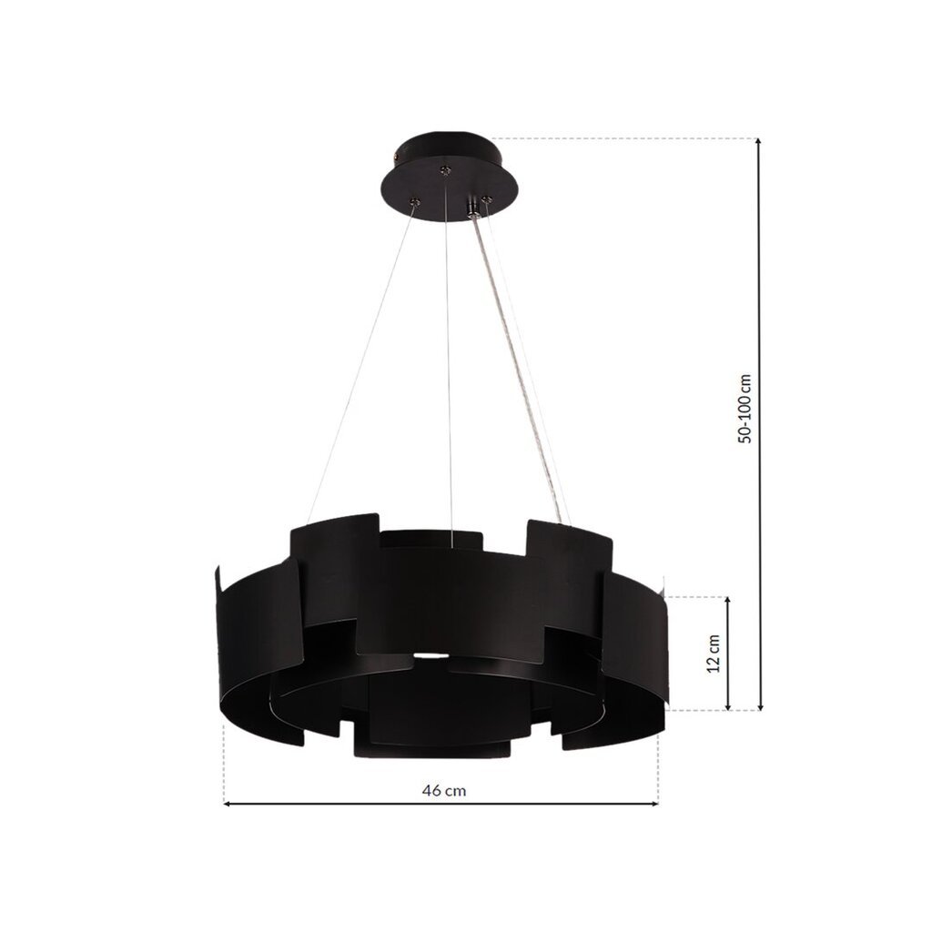 Milagro pakabinamas šviestuvas Torino Black Led kaina ir informacija | Pakabinami šviestuvai | pigu.lt