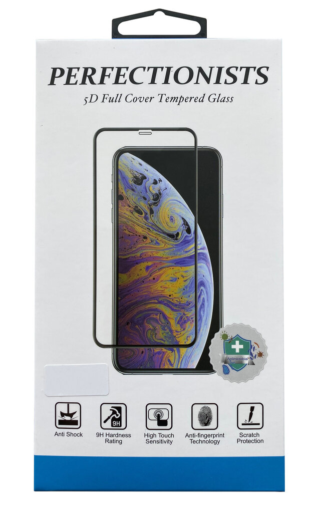 LCD apsauginis stikliukas 5D Perfectionists Apple iPhone XS Max/11 Pro Max lenktas juodas цена и информация | Apsauginės plėvelės telefonams | pigu.lt