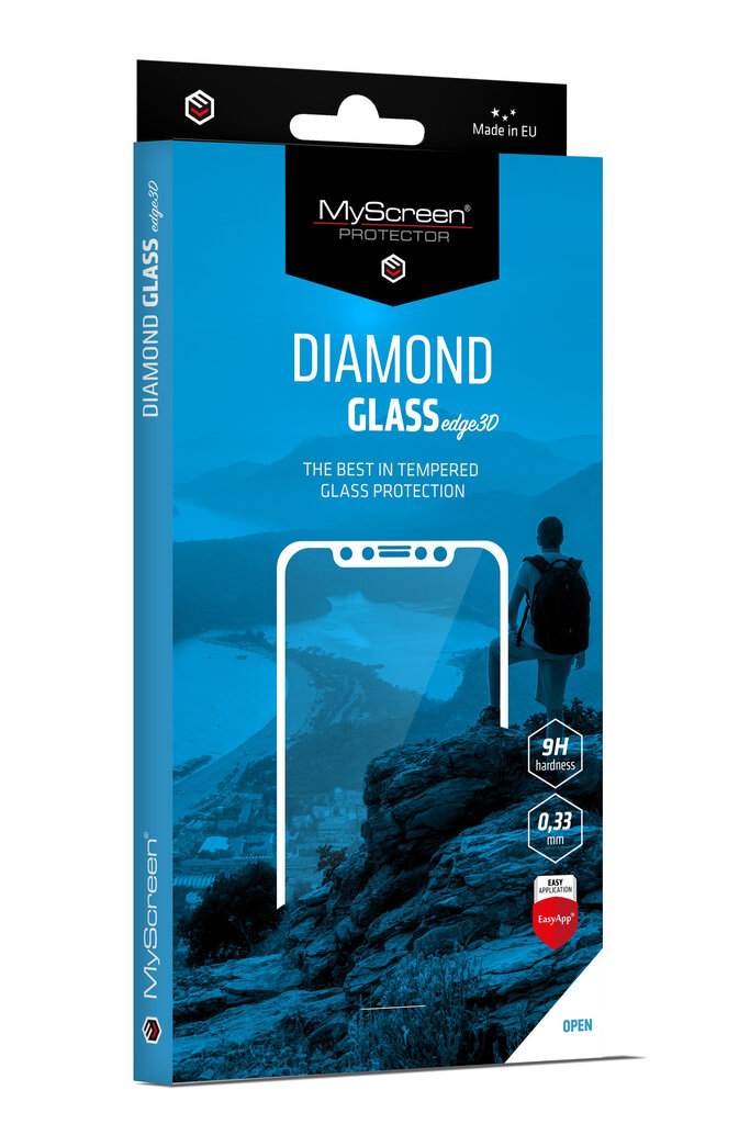 LCD apsauginis stikliukas MyScreen Diamond Edge 3D Huawei P40 Pro juodas kaina ir informacija | Apsauginės plėvelės telefonams | pigu.lt